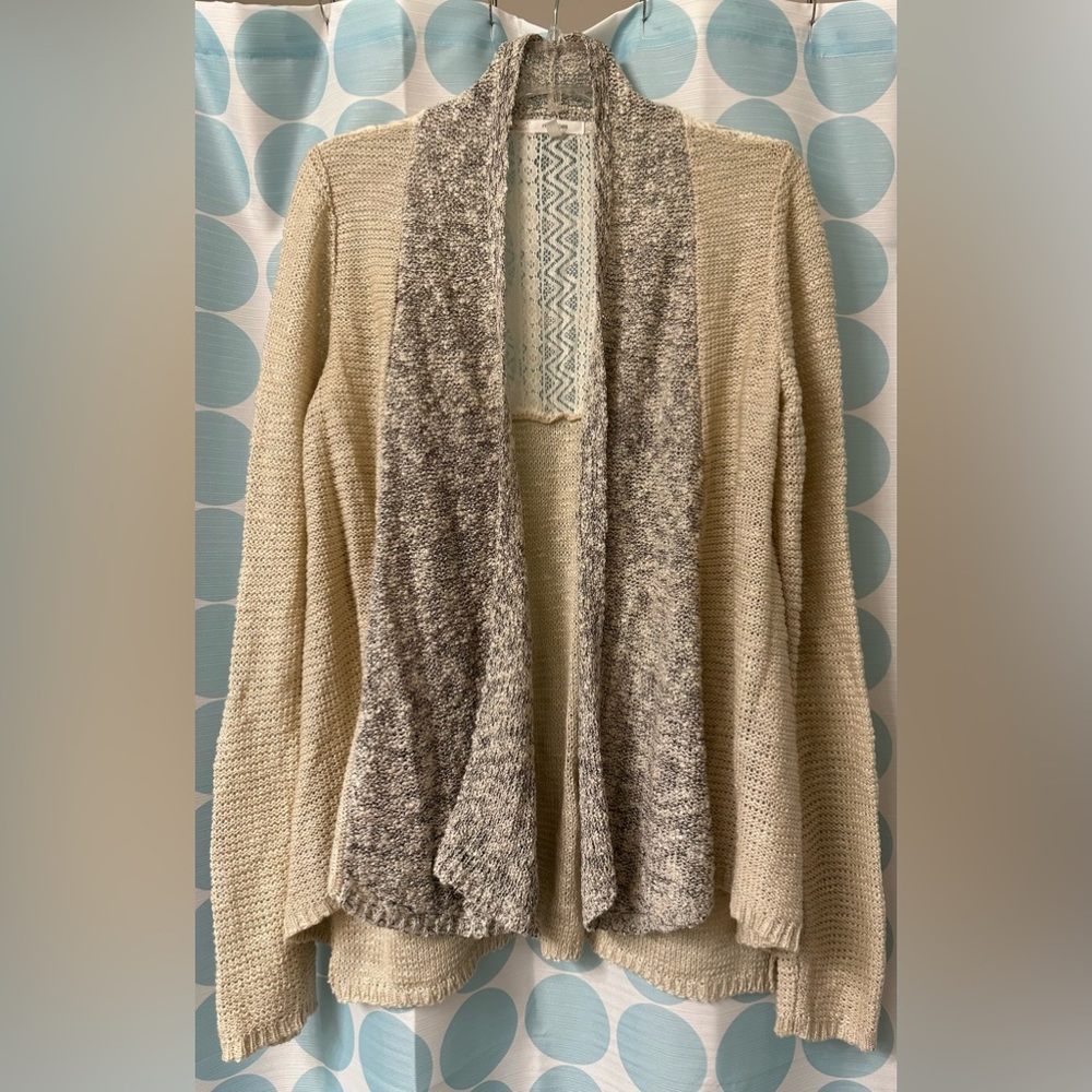 Maurice’s Knit Cardigan, Black/Cream, Size M